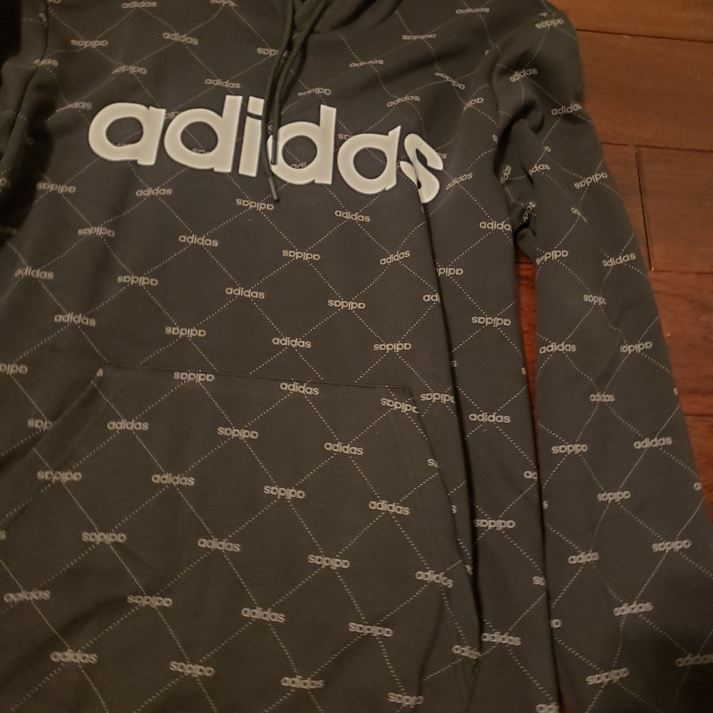 NWT Black & White AOP Large Hoodie - Picture 2 of 5
